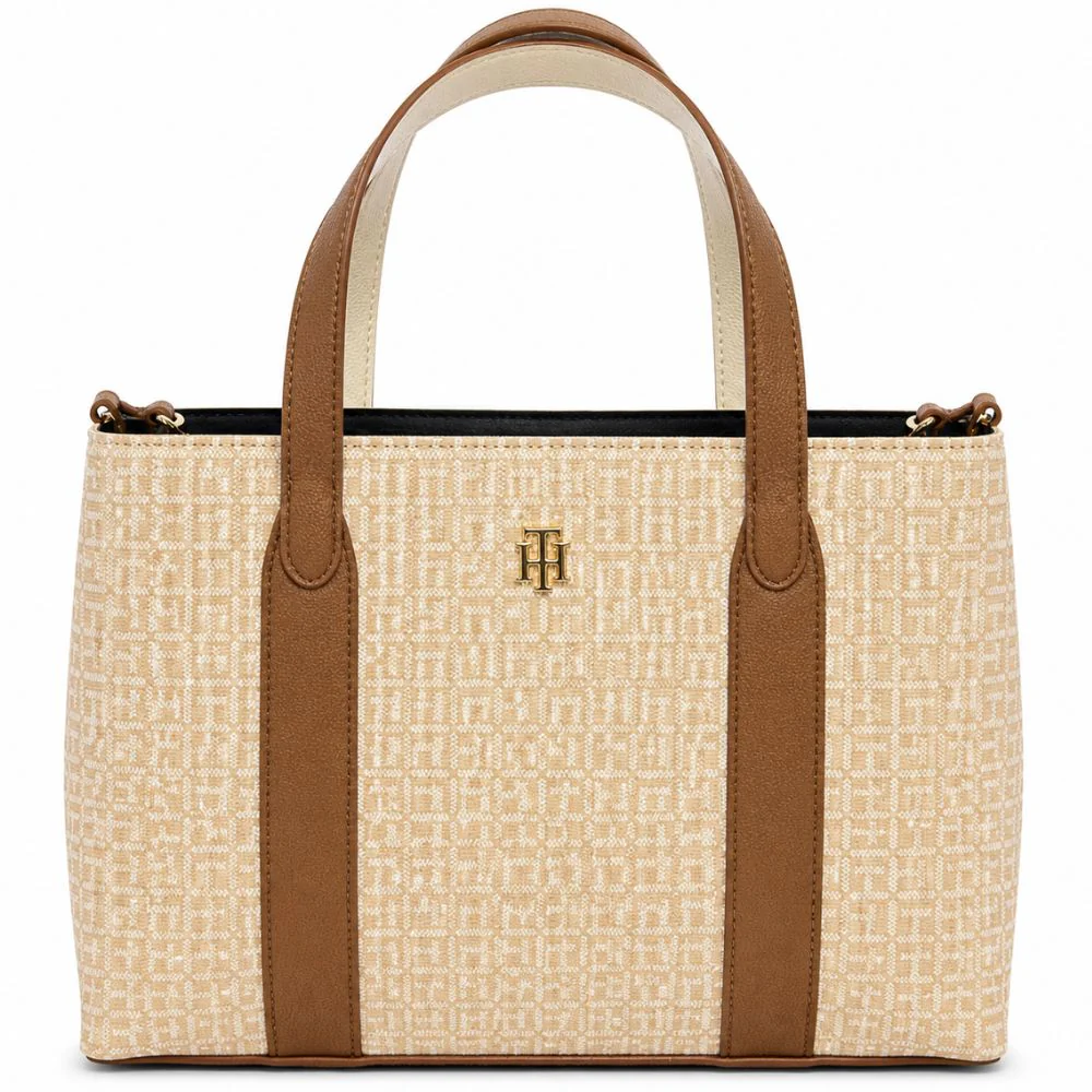 Tommy Hilfiger Cartera Tote Monogram Beige - Image 2