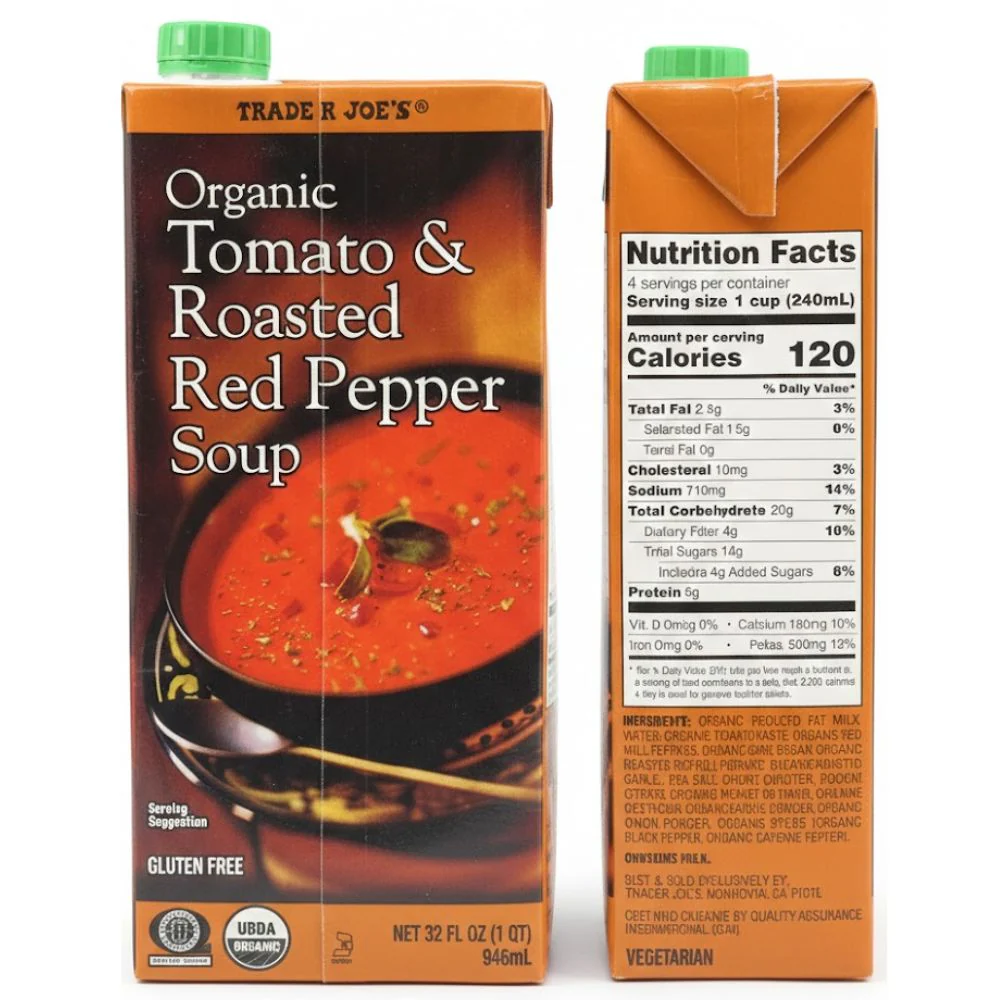 Trader Joe´s Organic Tomato and Roasted Red Pepper Soup 946 ml - Image 3