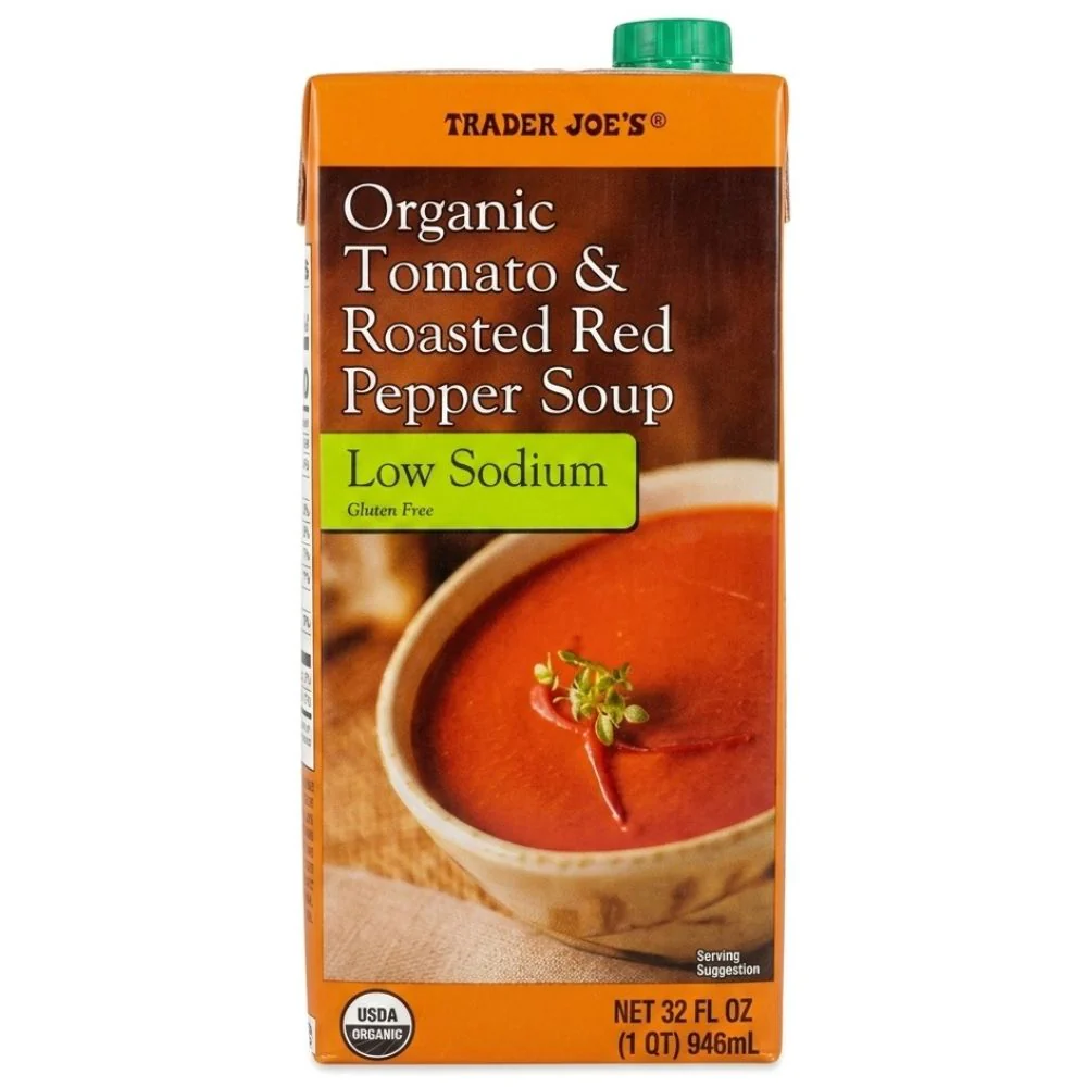 Trader Joe's Organic Tomato & Roasted Red Pepper Soup Low Sodium 946ml - Image 3