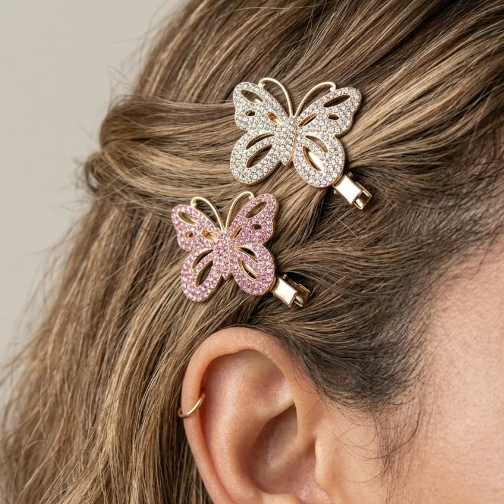 Twelve Accesorios Pinzas Para El Cabello Mariposas 2Und