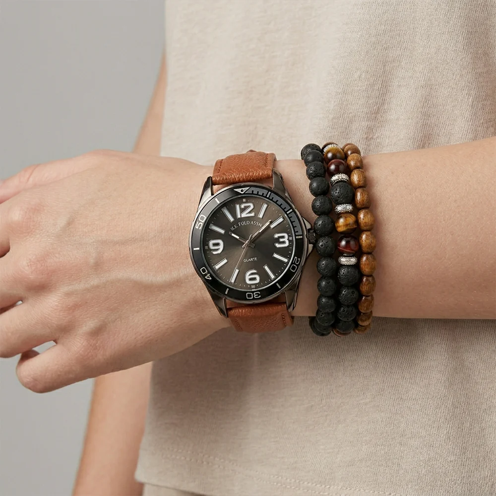 U.S Polo Set Reloj y Pulseras para Caballeros