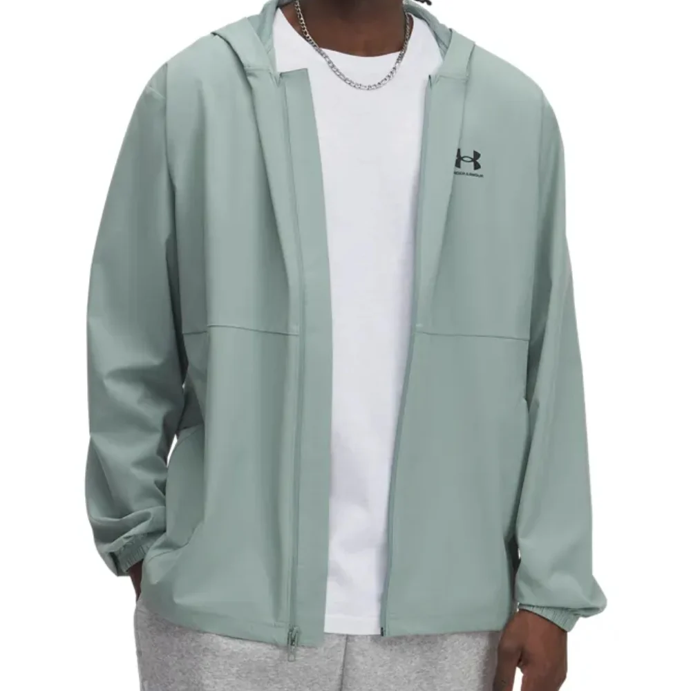 Under Armour Chaqueta Rompevientos Para Caballeros Color Silica Green