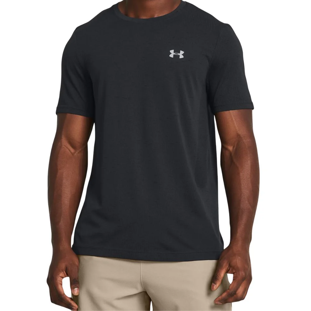Under Armour Franela Manga Corta Para Caballeros Vanish Seamless SS Black / Mod Gray