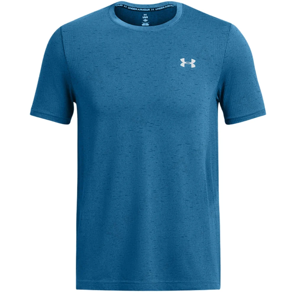 Under Armour Franela Manga Corta Para Caballeros Vanish Seamless SS EtherBlue/White - Image 4
