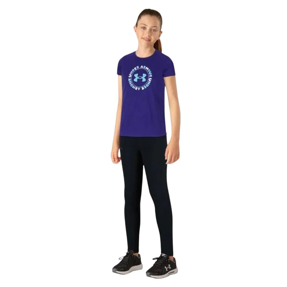 Under Armour Franela Manga Corta Tech™ Print Wordmark Para Niñas - Image 3