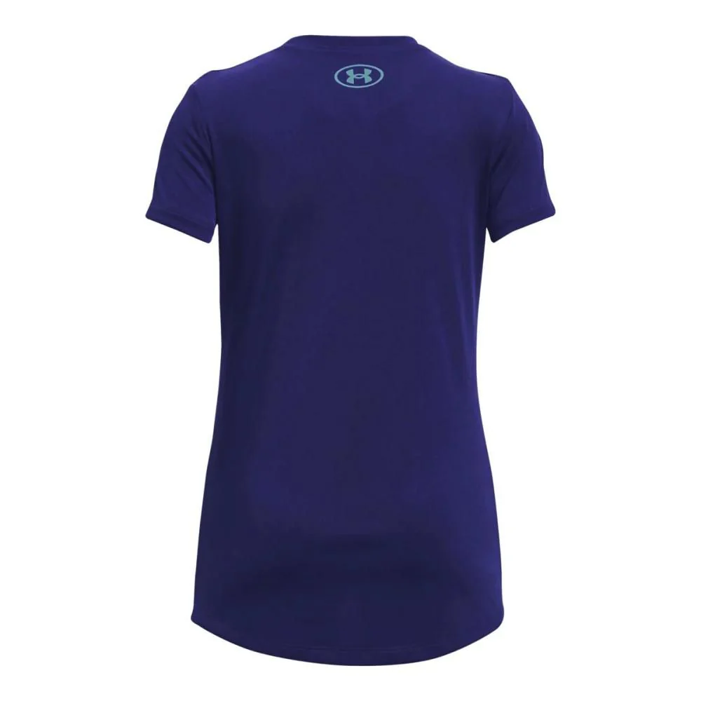 Under Armour Franela Manga Corta Tech™ Print Wordmark Para Niñas - Image 5