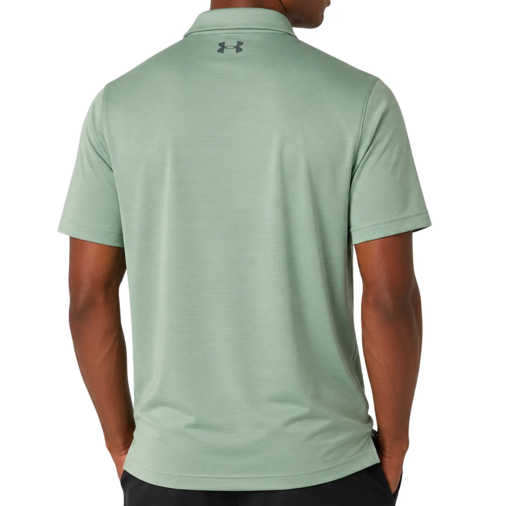 Under Armour Franela Polo Tech Para Caballeros Color SilicaGreen/PitchGray - Image 2