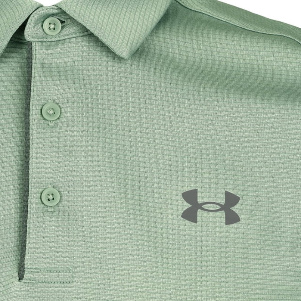 Under Armour Franela Polo Tech Para Caballeros Color SilicaGreen/PitchGray - Image 3