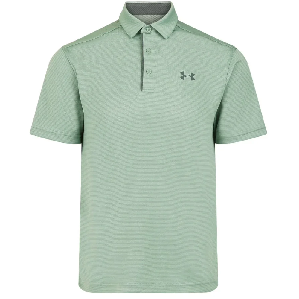 Under Armour Franela Polo Tech Para Caballeros Color SilicaGreen/PitchGray - Image 4