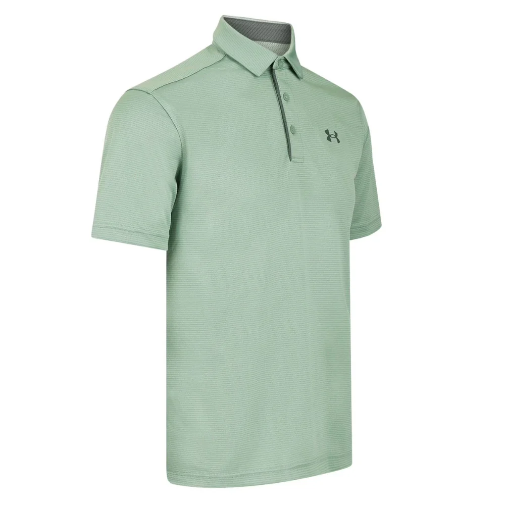 Under Armour Franela Polo Tech Para Caballeros Color SilicaGreen/PitchGray - Image 5