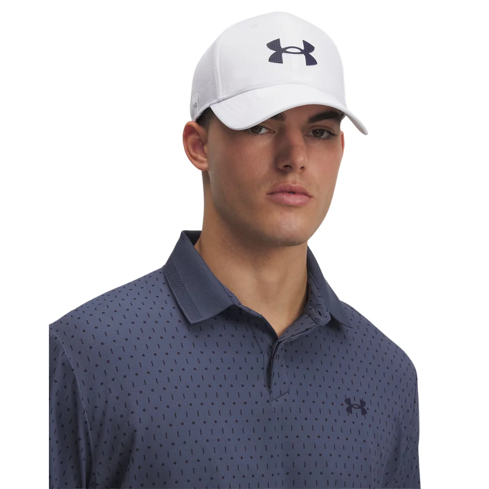 Under Armour Gorra para Golf Ajustable Para Caballero Color Blanco