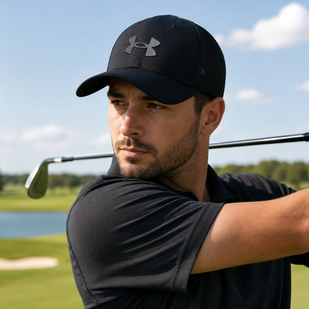 Under Armour Gorra para Golf Ajustable Para Caballero Color Negro