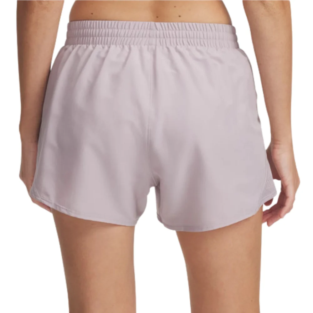 Under Armour Short Deportivo Fly By 3" Para Damas Color GrayDawn - Image 2