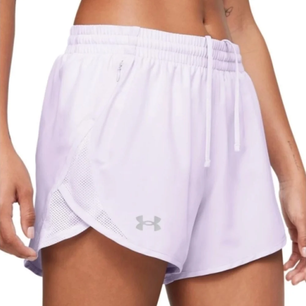 Under Armour Short Deportivo Fly By 3" Para Damas Color Lila