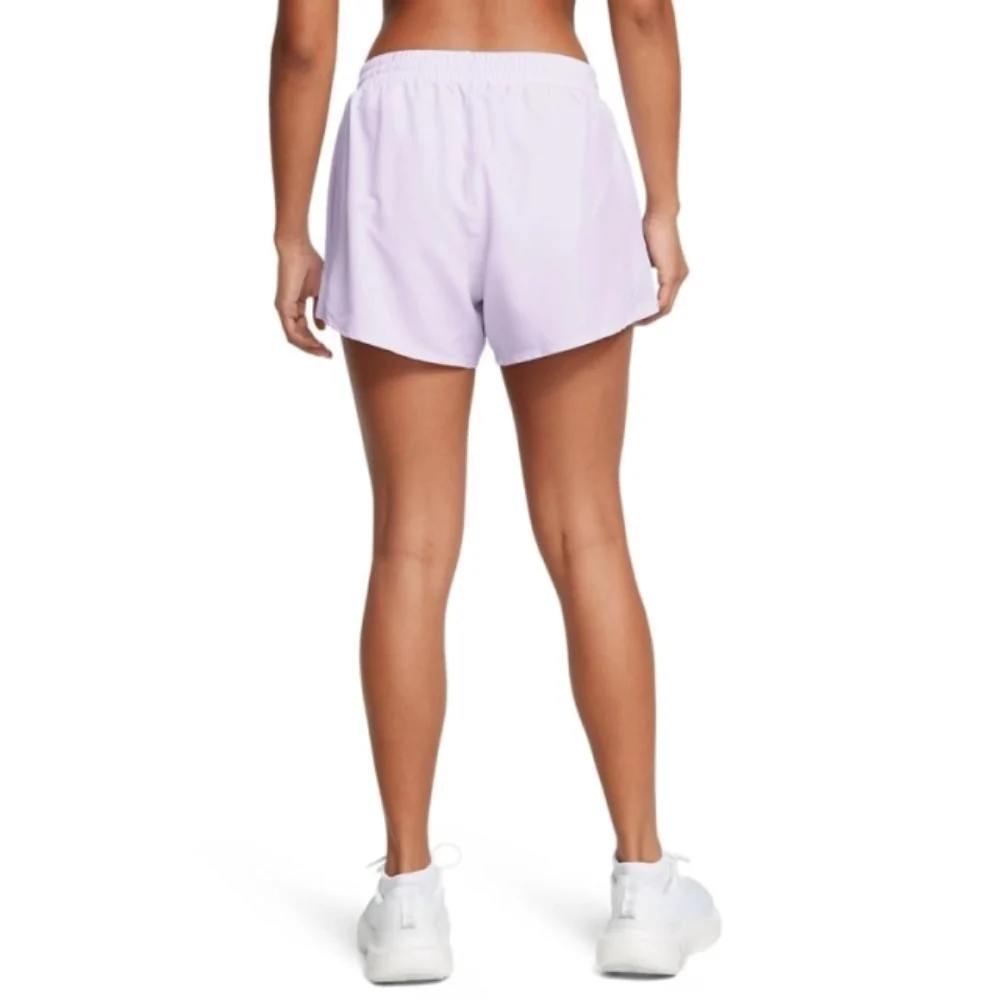 Under Armour Short Deportivo Fly By 3" Para Damas Color Lila - Image 3