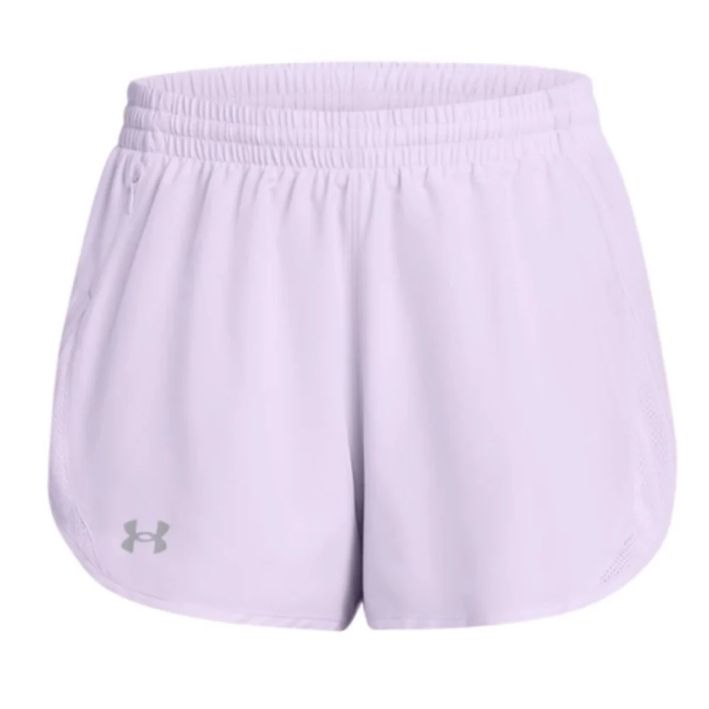 Under Armour Short Deportivo Fly By 3" Para Damas Color Lila - Image 5
