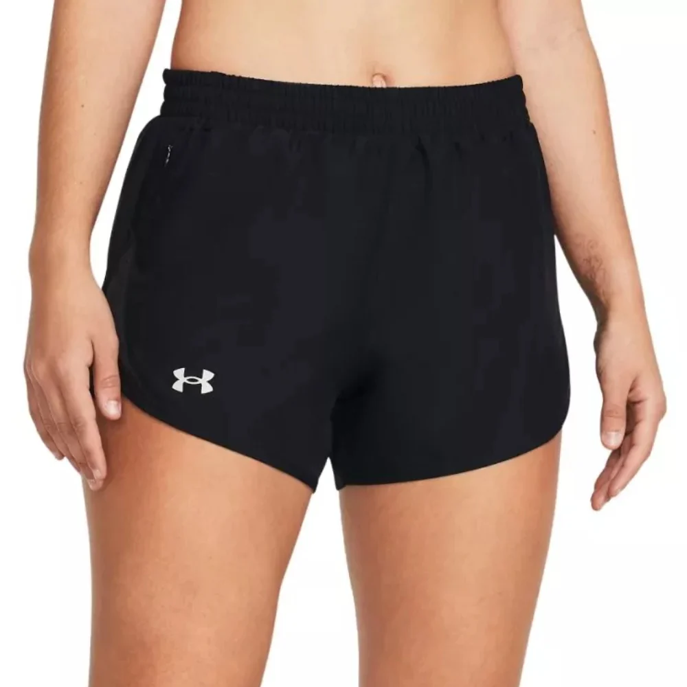 Under Armour Short Deportivo Fly By 3" Para Damas Color Negro