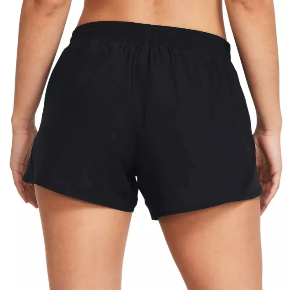 Under Armour Short Deportivo Fly By 3" Para Damas Color Negro - Image 2