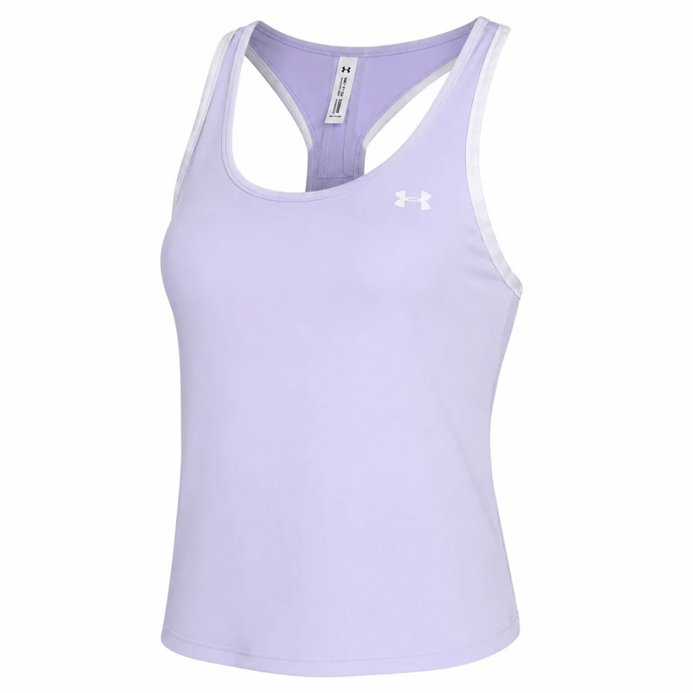 Under Armour Tank Top Deportivo Knockout Para Damas Color Lila - Image 3