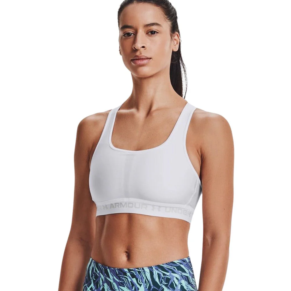 Under Armour Top Deportivo Para Dama Mid Crossback Sports Color Blanco