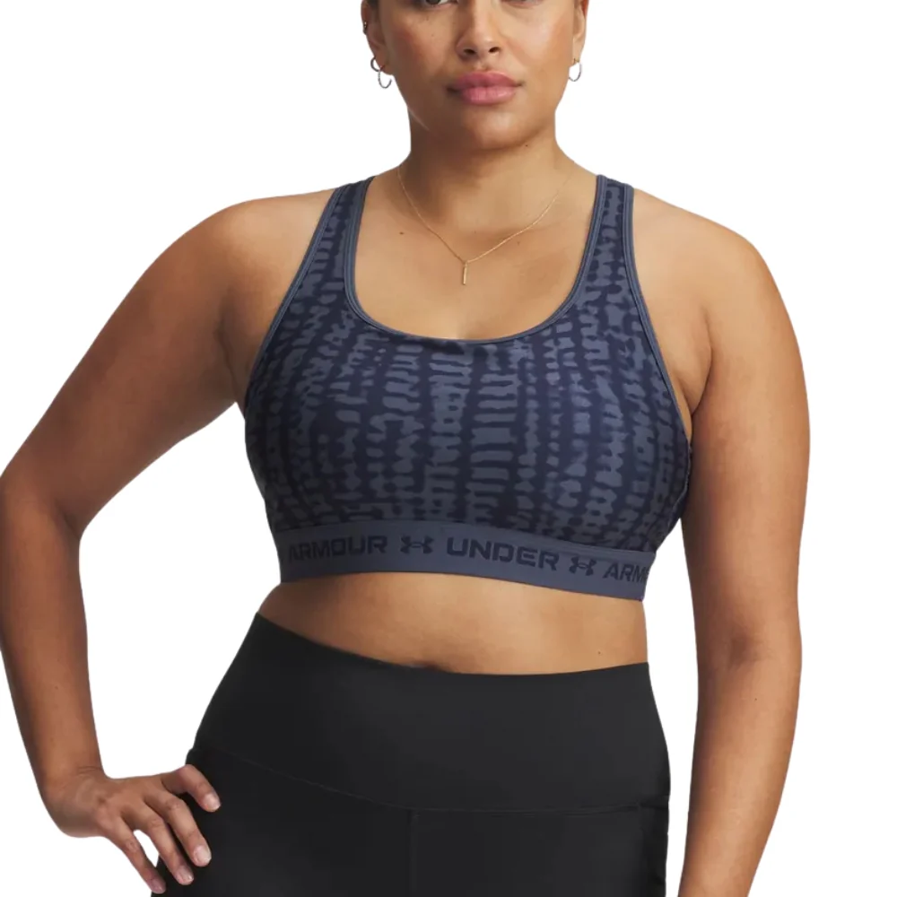 Under Armour Top Deportivo Espalda Cruzada Para Damas Color Down Pour Gray - Image 2
