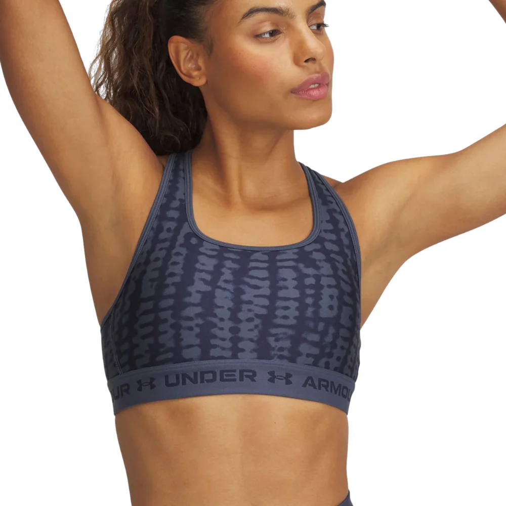 Under Armour Top Deportivo Espalda Cruzada Para Damas Color Down Pour Gray - Image 3