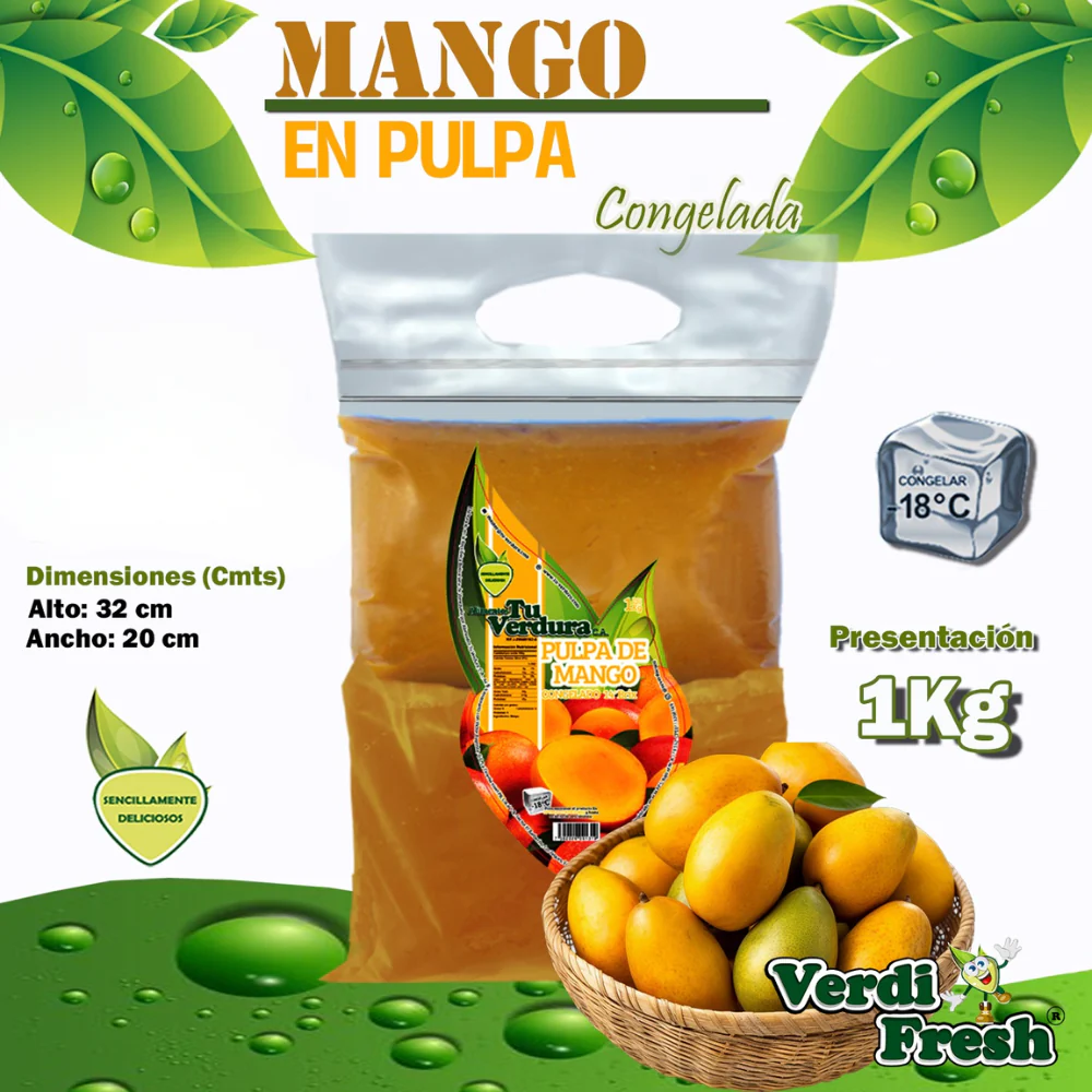 Verdi Fresh Mango en Pulpa Congelado 1 Kilo - Image 2