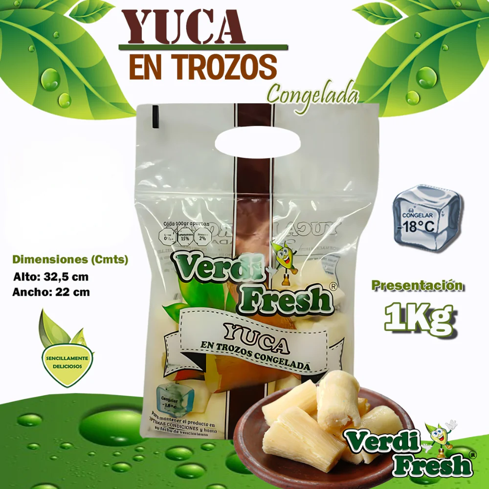 Verdi Fresh Yuca Congelada 1 Kilo - Image 2