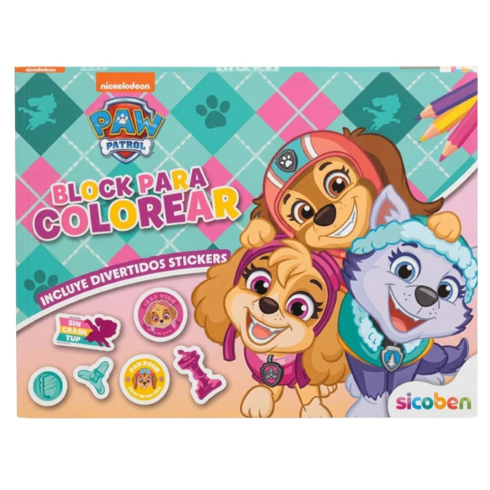 Paw Patrol Libro De Colorear Con Stickers Para Niñas