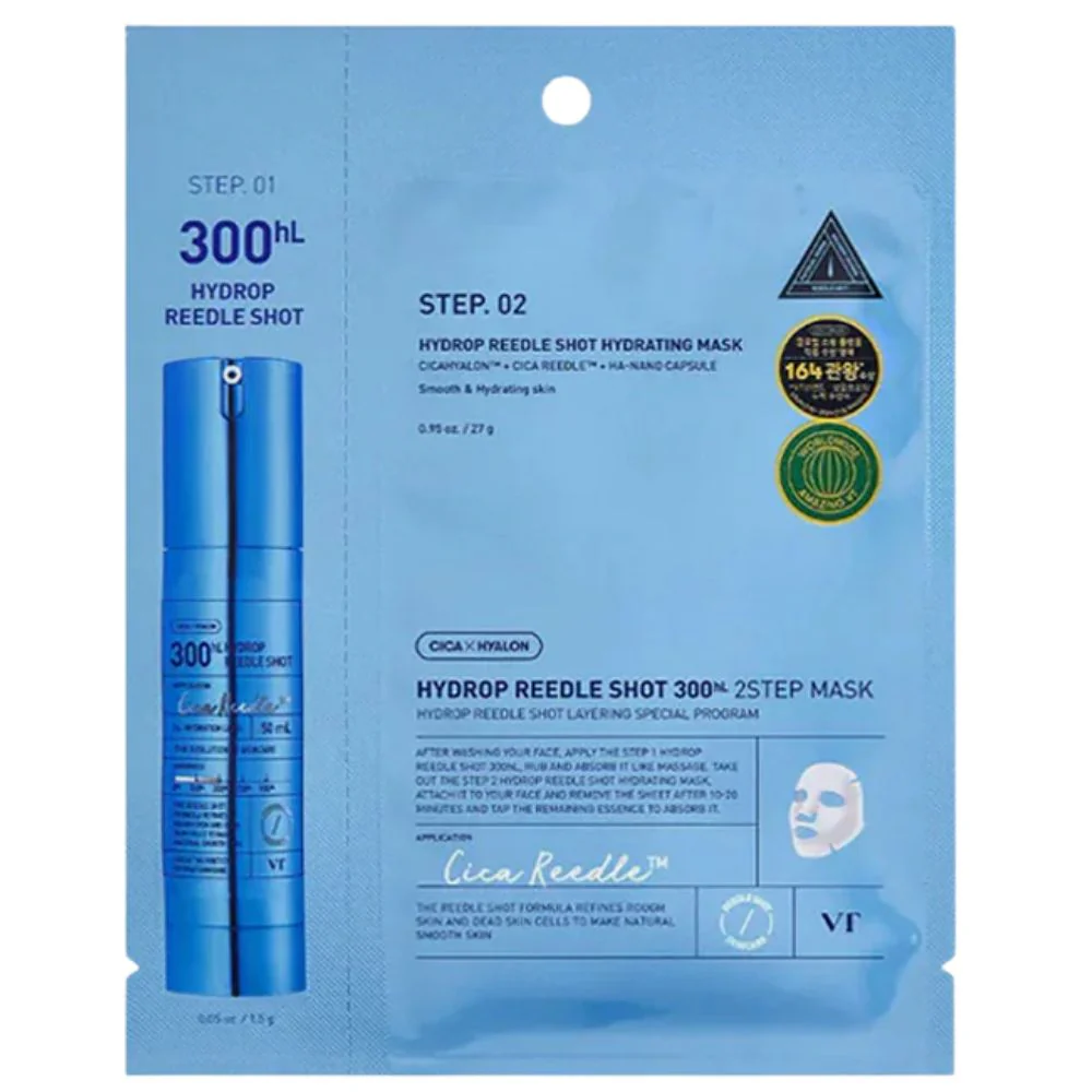 VT Cosmetics Mascarilla Hydrop Reedle Shot 300hl Sept. 01 y Step. 02 Hydrating Mask 1.5g