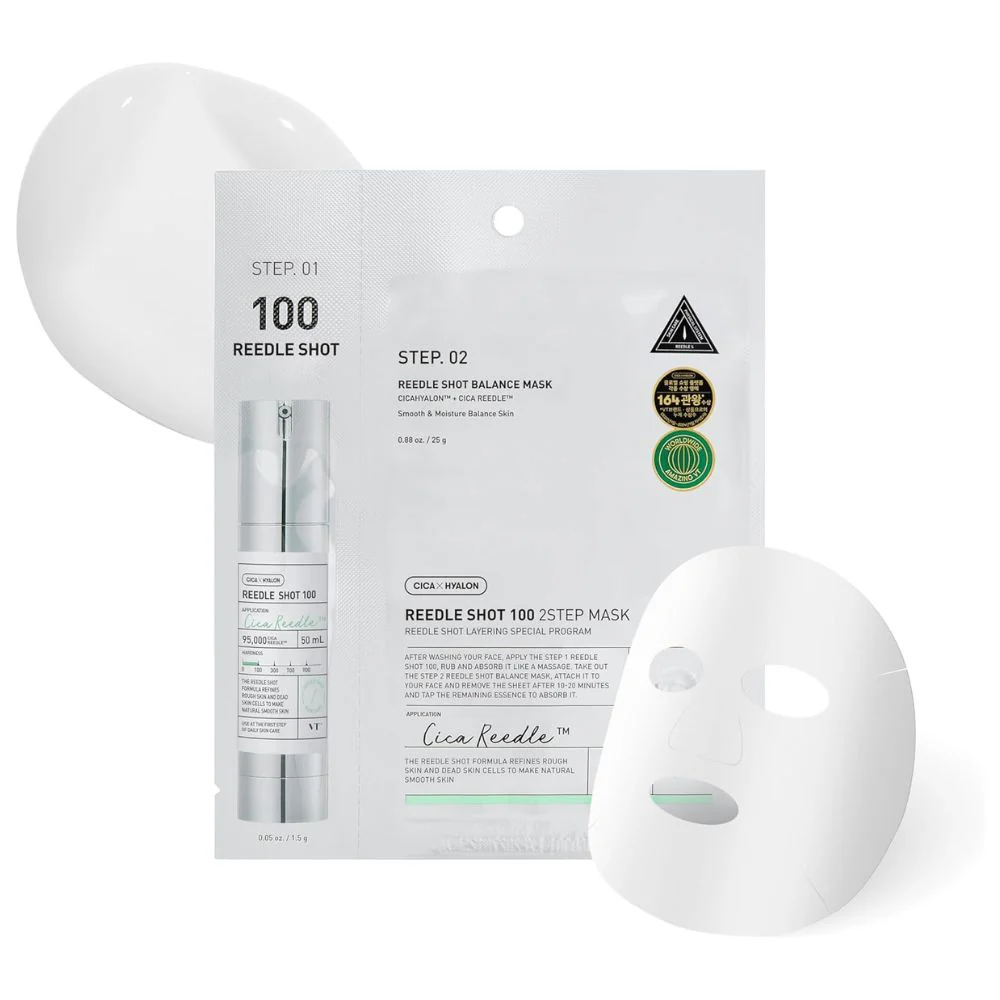 VT Cosmetics Mascarilla Reedle Shot 100 Step. 01 y Sep. 02 Balance Mask 1.5g