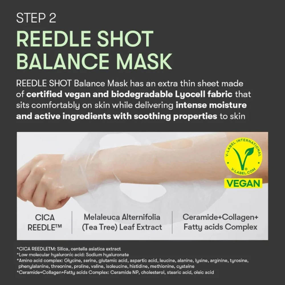 VT Cosmetics Mascarilla Reedle Shot 100 Step. 01 y Sep. 02 Balance Mask 1.5g - Image 3