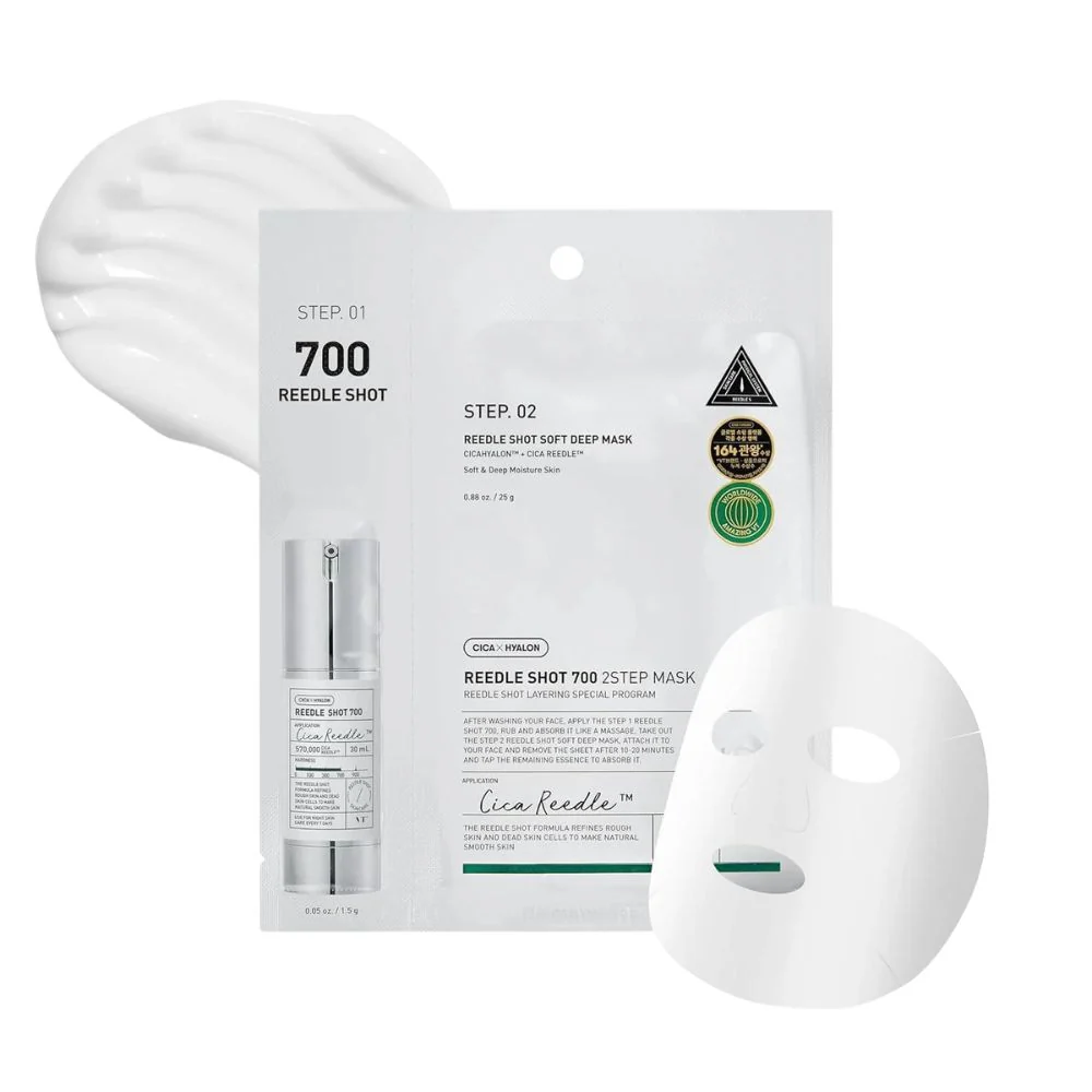 VT Cosmetics Mascarilla Reedle Shot 700 Sept. 01 y Step. 02 Soft Deep Mask 1.5g