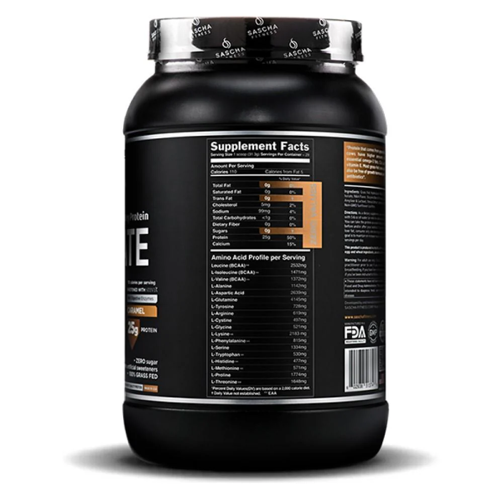 Whey Protein Hidrolizada Isolate by Sascha Fitness sabor Caramelo 957g - Image 2