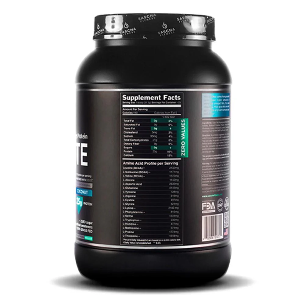 Whey Protein Hidrolizada Isolate by Sascha Fitness sabor Coconut 957g - Image 4