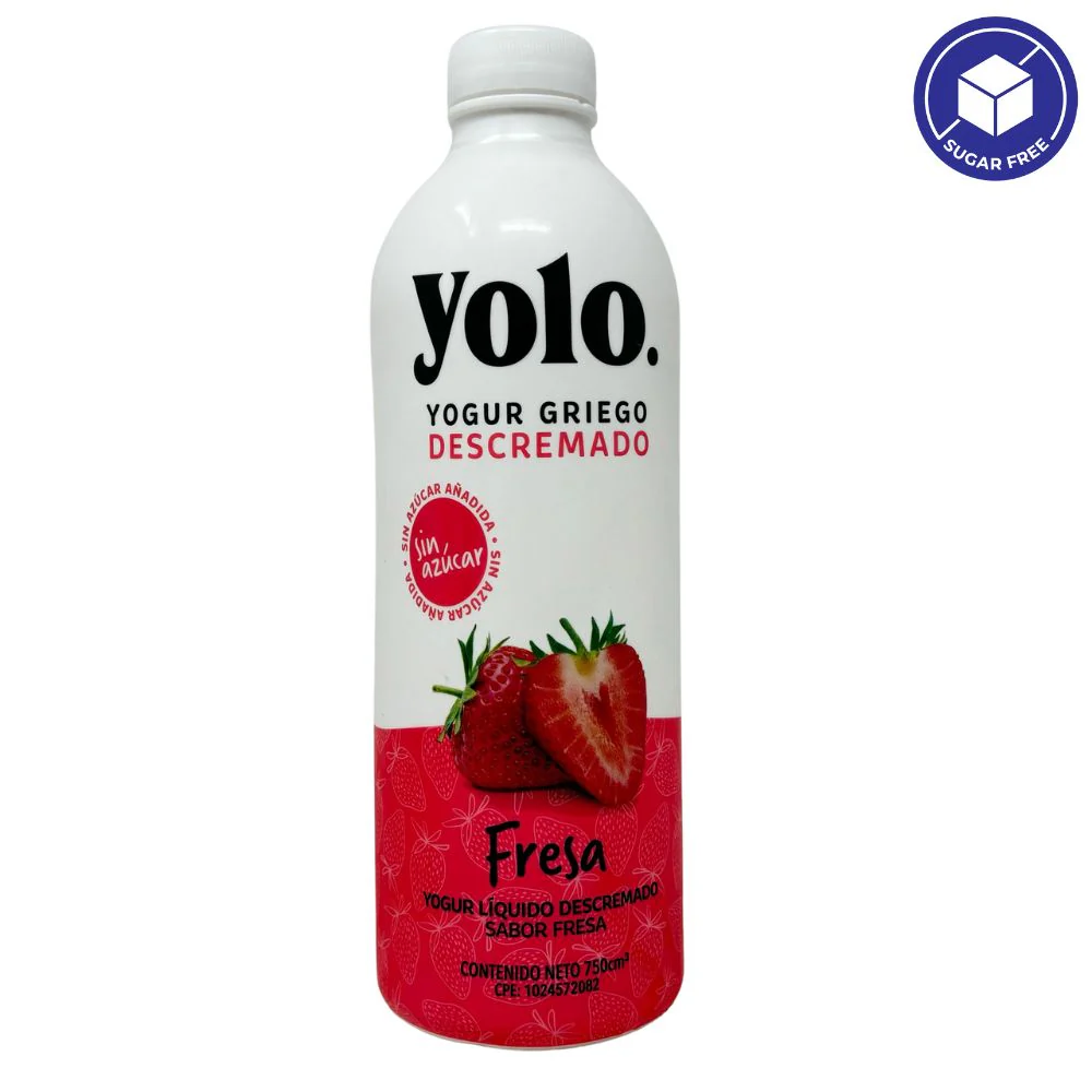 Yolo Yogurt Griego Liquido Descremado Fresa 750ml - Image 2
